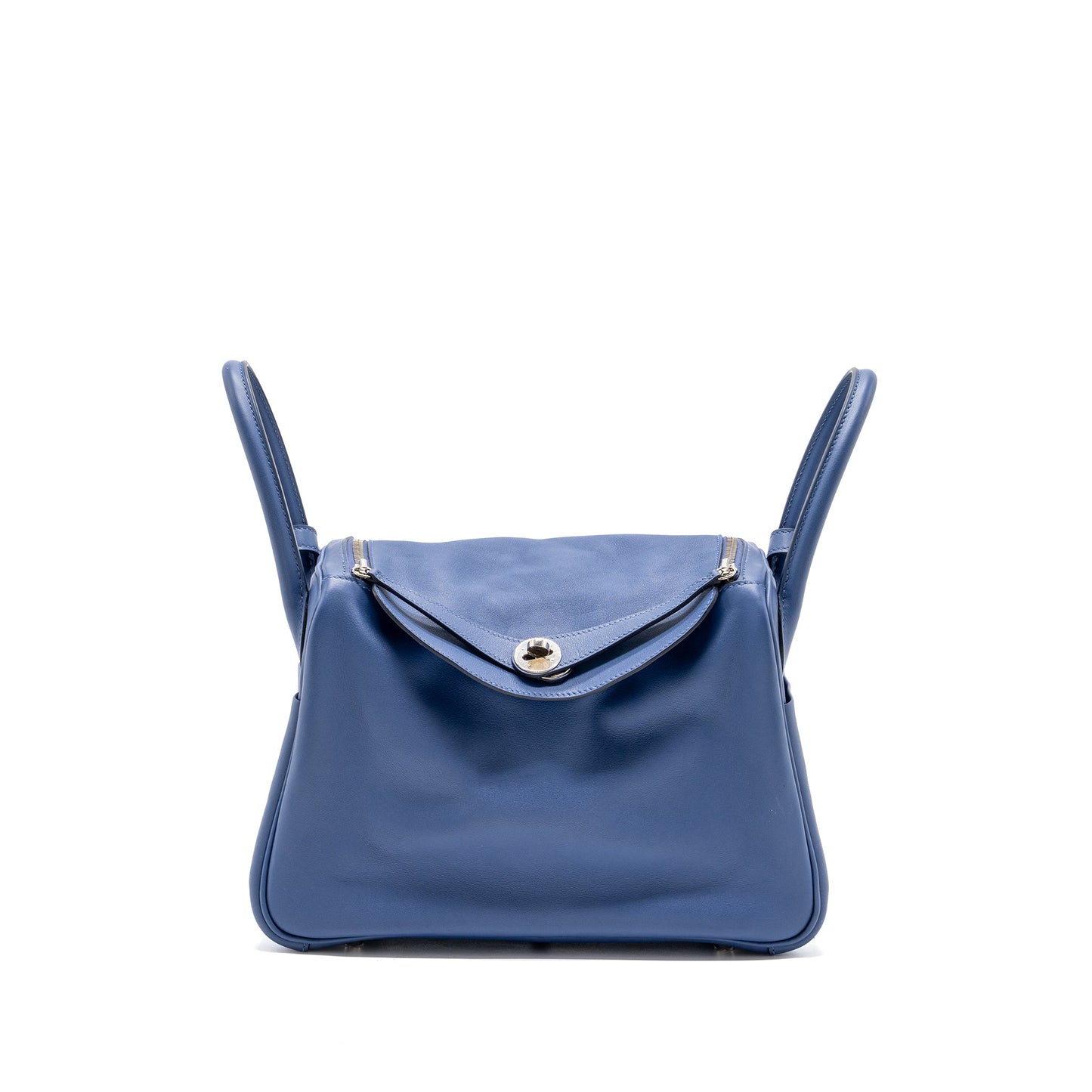 Hermes Lindy 30 Swift Blue Brighton Multicolour Strap SHW Stamp C