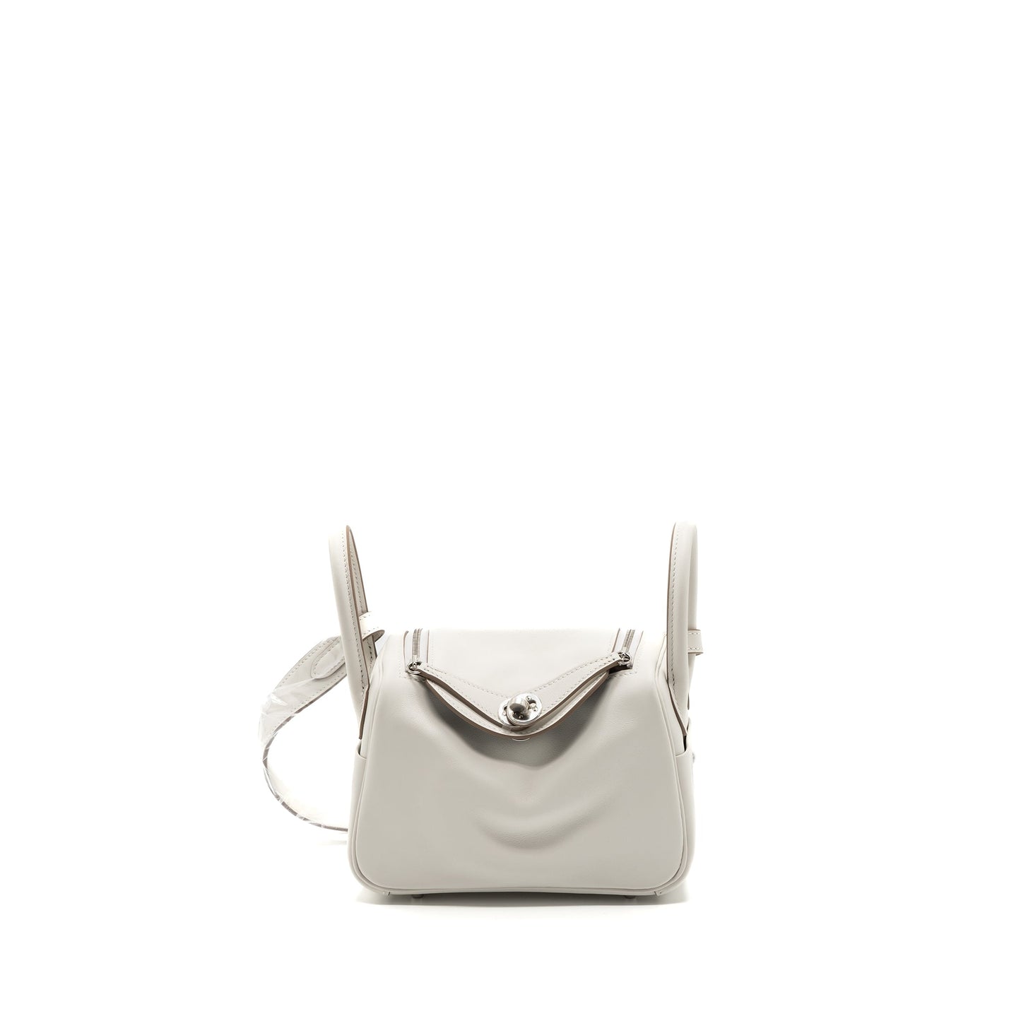 Hermes Mini Lindy Swift Gris Pale/ Gris Meyer SHW Stamp B