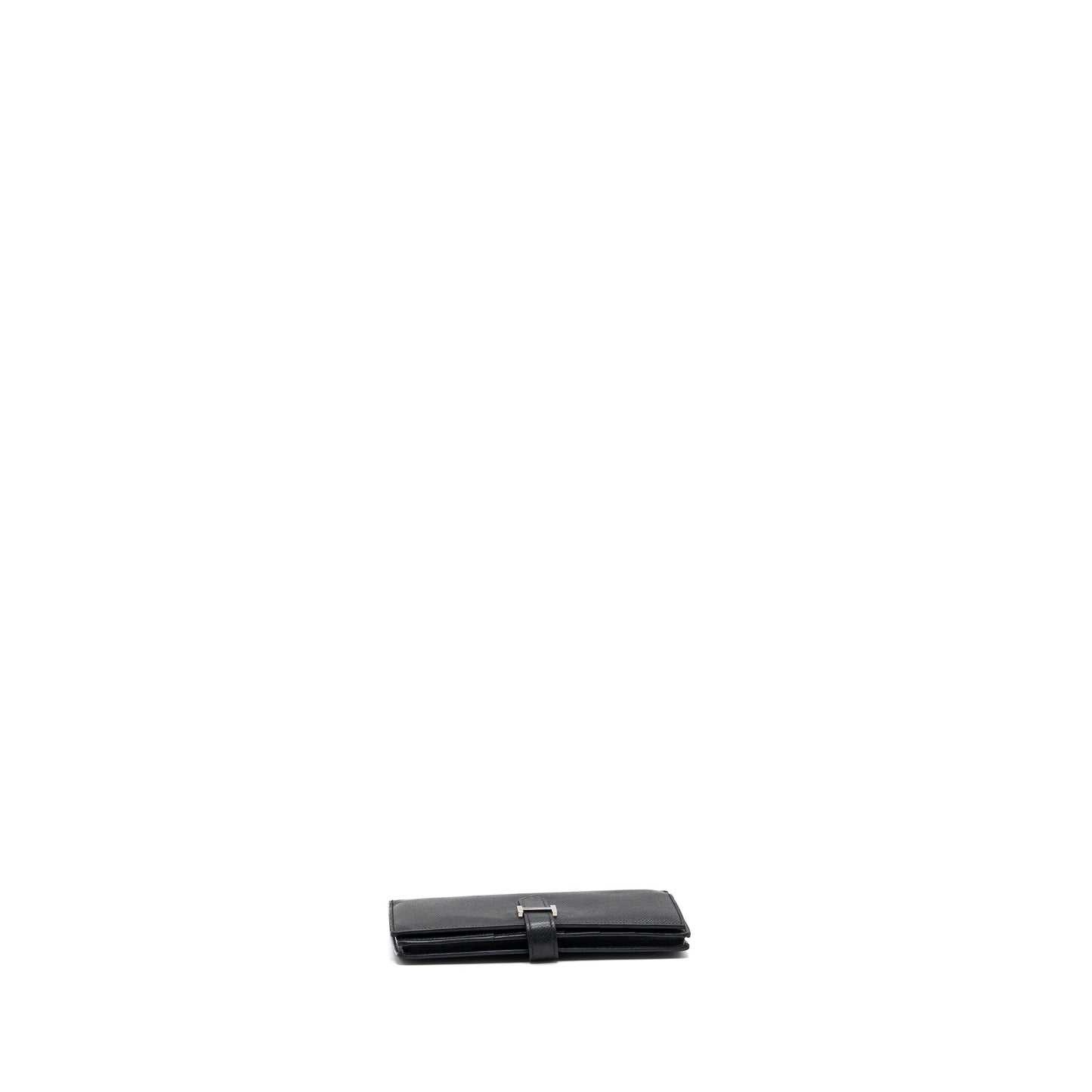 Hermes bearn wallet epsom black SHW stamp square o