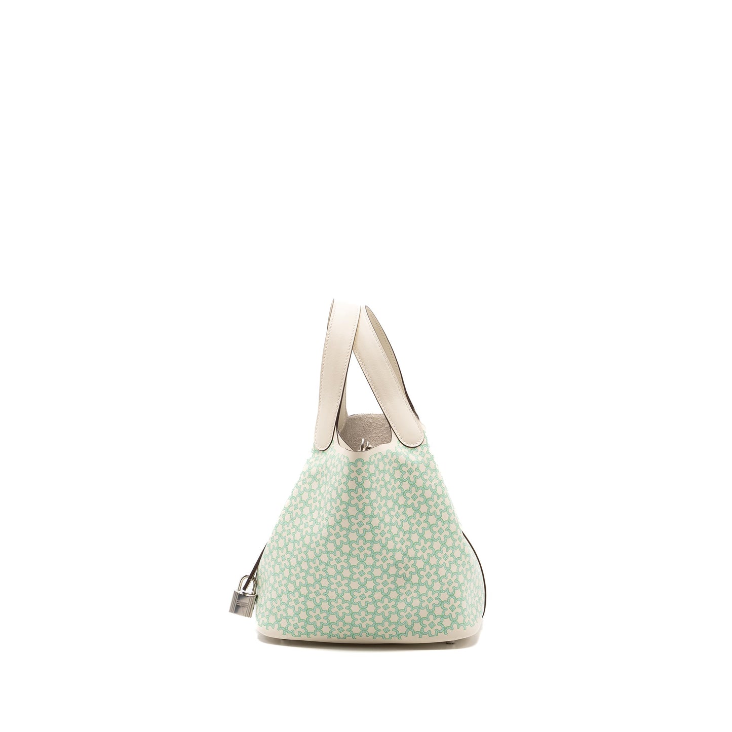 Hermes Picotin 18 Lock Bag Lucky Daisy Swift Nata/Vert/Blanc SHW Stamp U