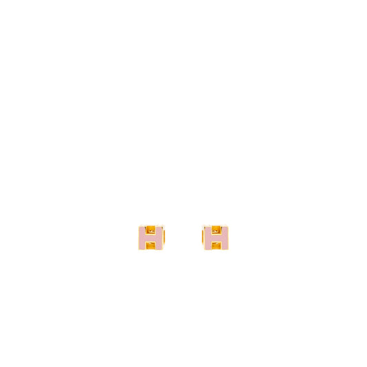 Hermes cage d’H earrings rose dragee RGHW