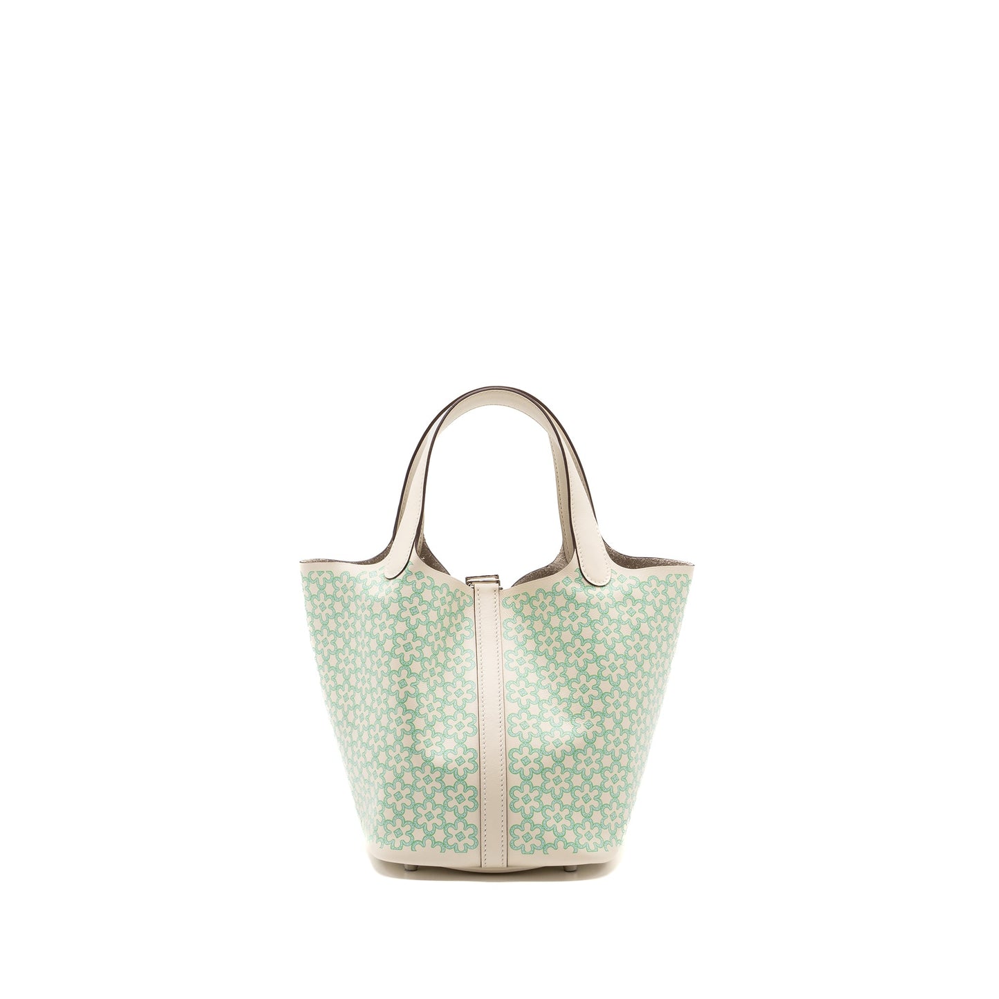 Hermes Picotin 18 Lock Bag Lucky Daisy Swift Nata/Vert/Blanc SHW Stamp U