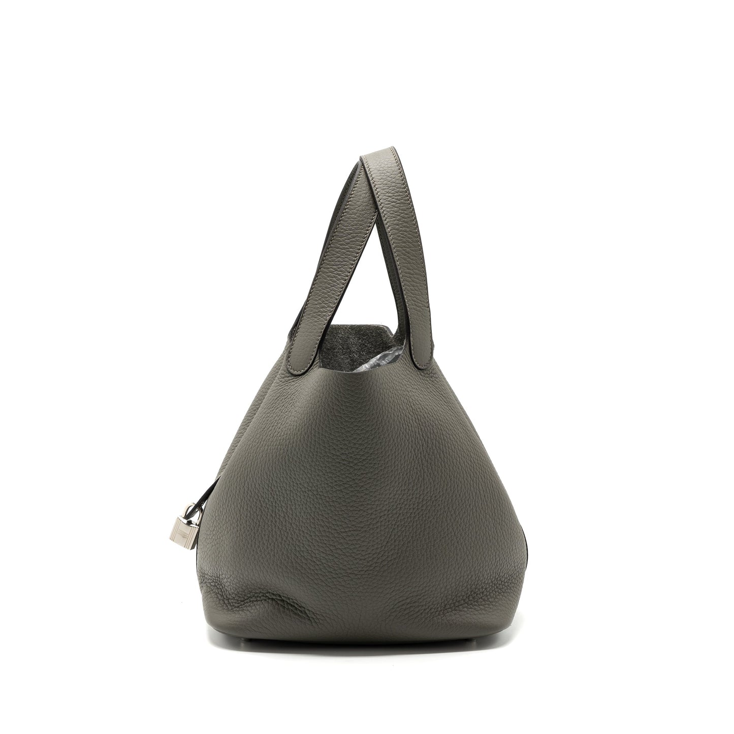 Hermes Picotin 22 Clemence Gris Meyer SHW Stamp U
