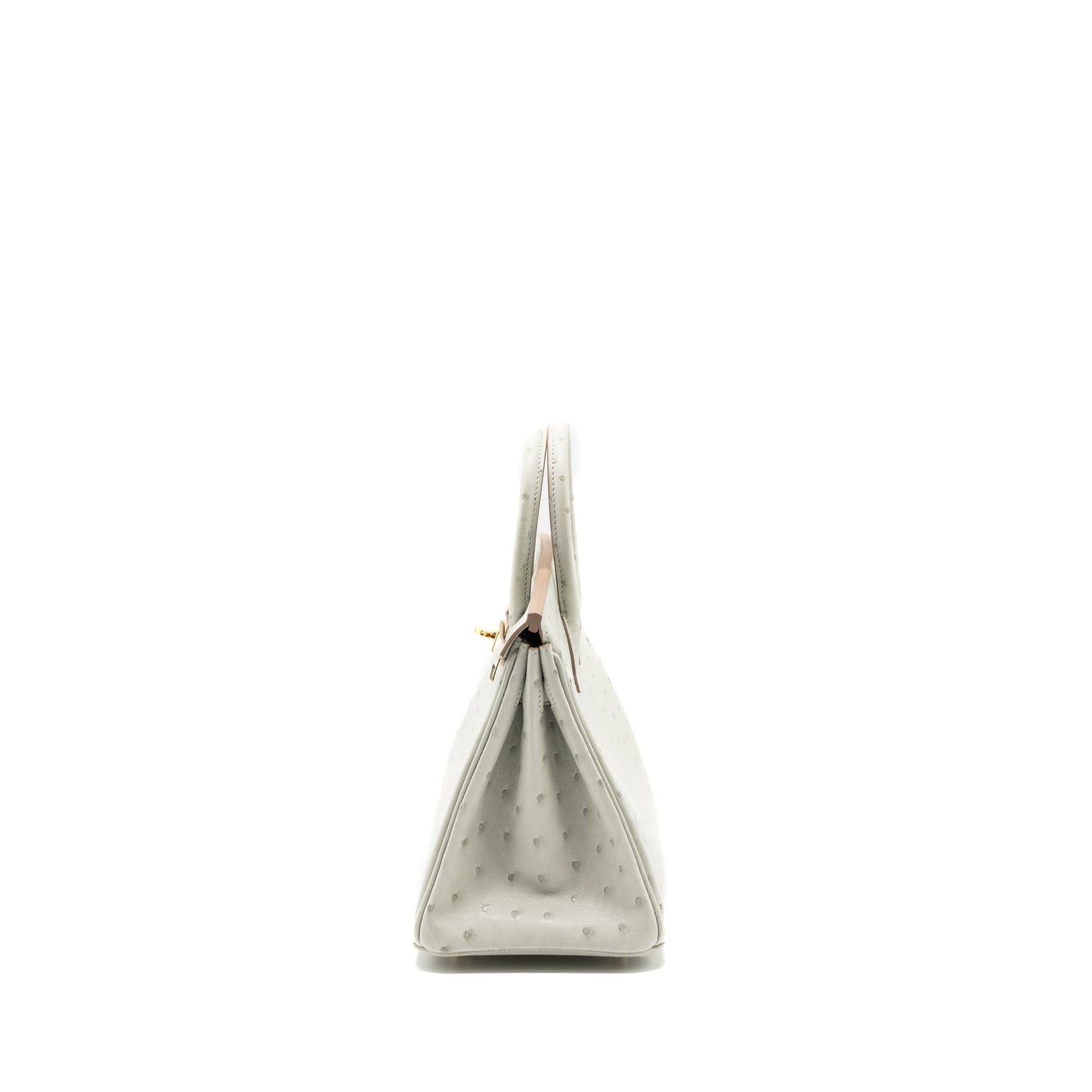 Hermes birkin 25 ostrich gris perle GHW stamp Z
