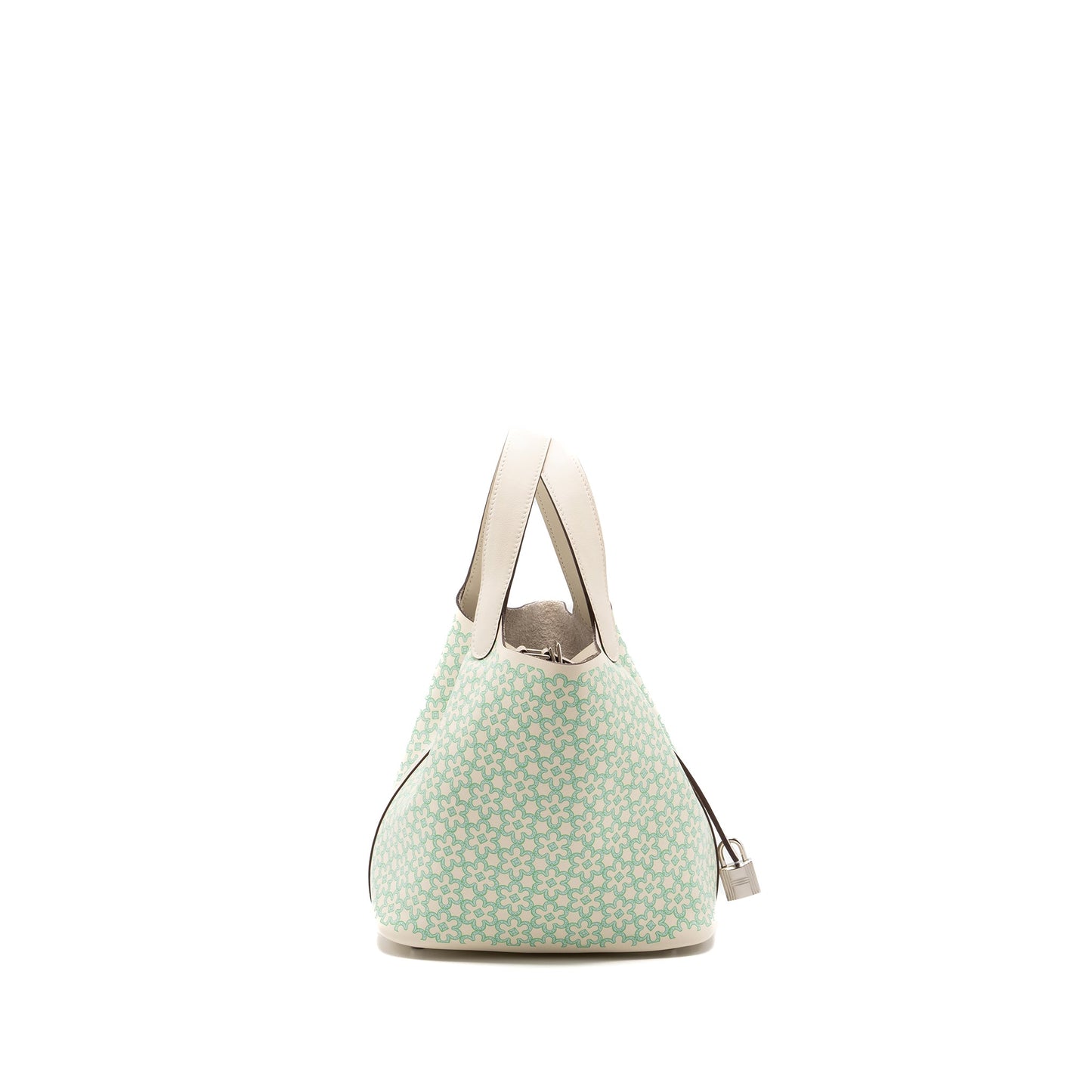 Hermes Picotin 18 Lock Bag Lucky Daisy Swift Nata/Vert/Blanc SHW Stamp U