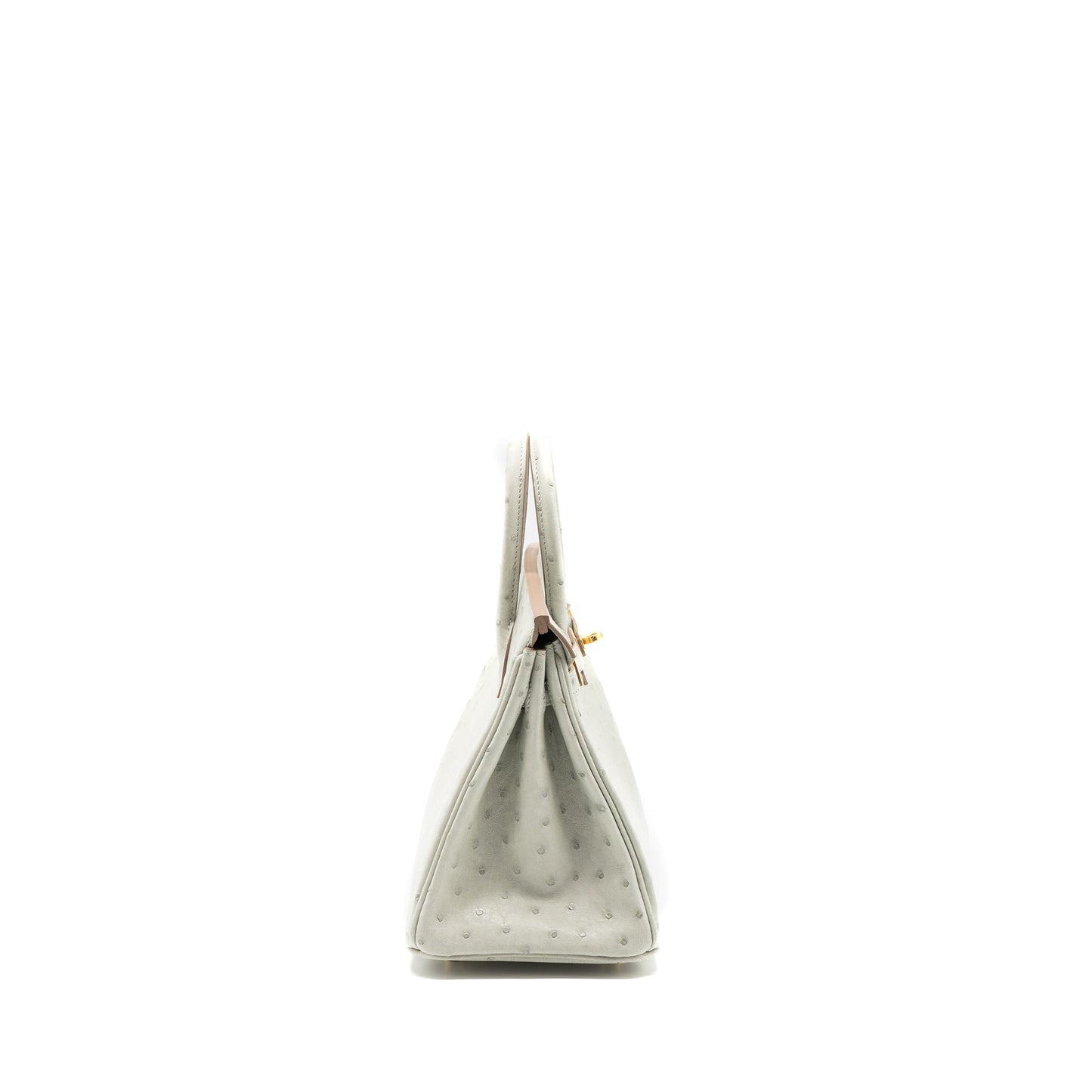 Hermes birkin 25 ostrich gris perle GHW stamp Z