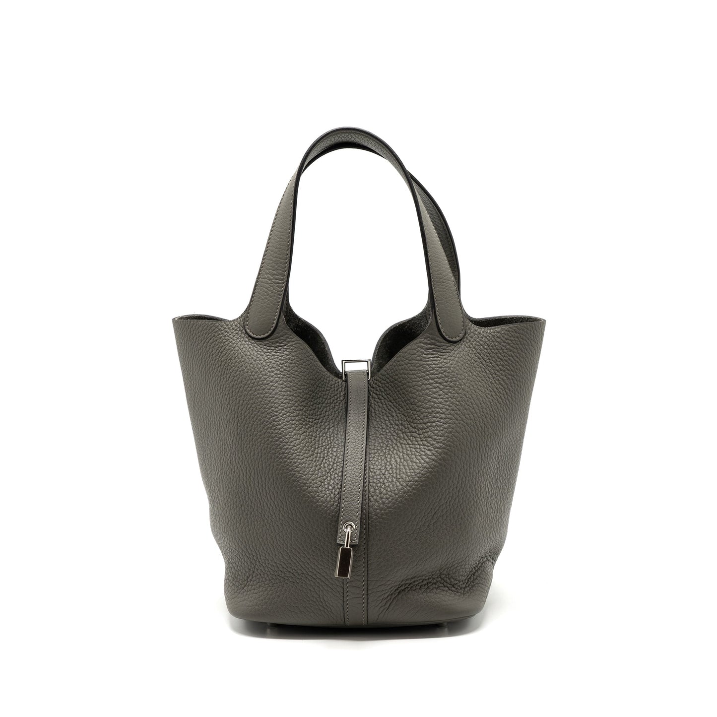 Hermes Picotin 22 Clemence Gris Meyer SHW Stamp U