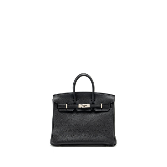 Hermes birkin 25 Togo black SHW stamp C