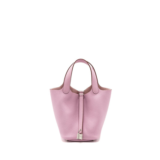 Hermes Picotin 18 Clemence Mauve Sylvester SHW Stamp B