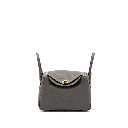 Hermes Lindy 26 Clemence Gris Meyer GHW Stamp U