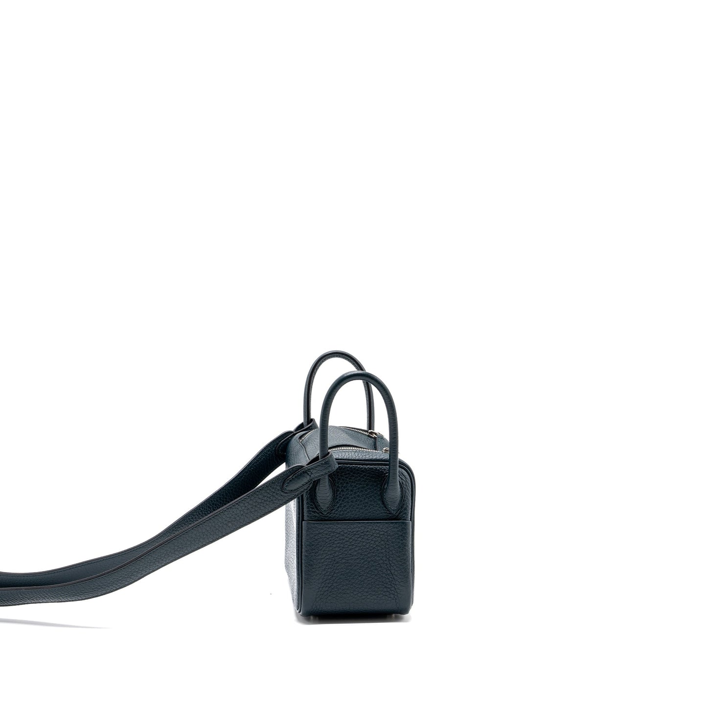 Hermes Mini Lindy Clemence Vert Cypres SHW stamp U