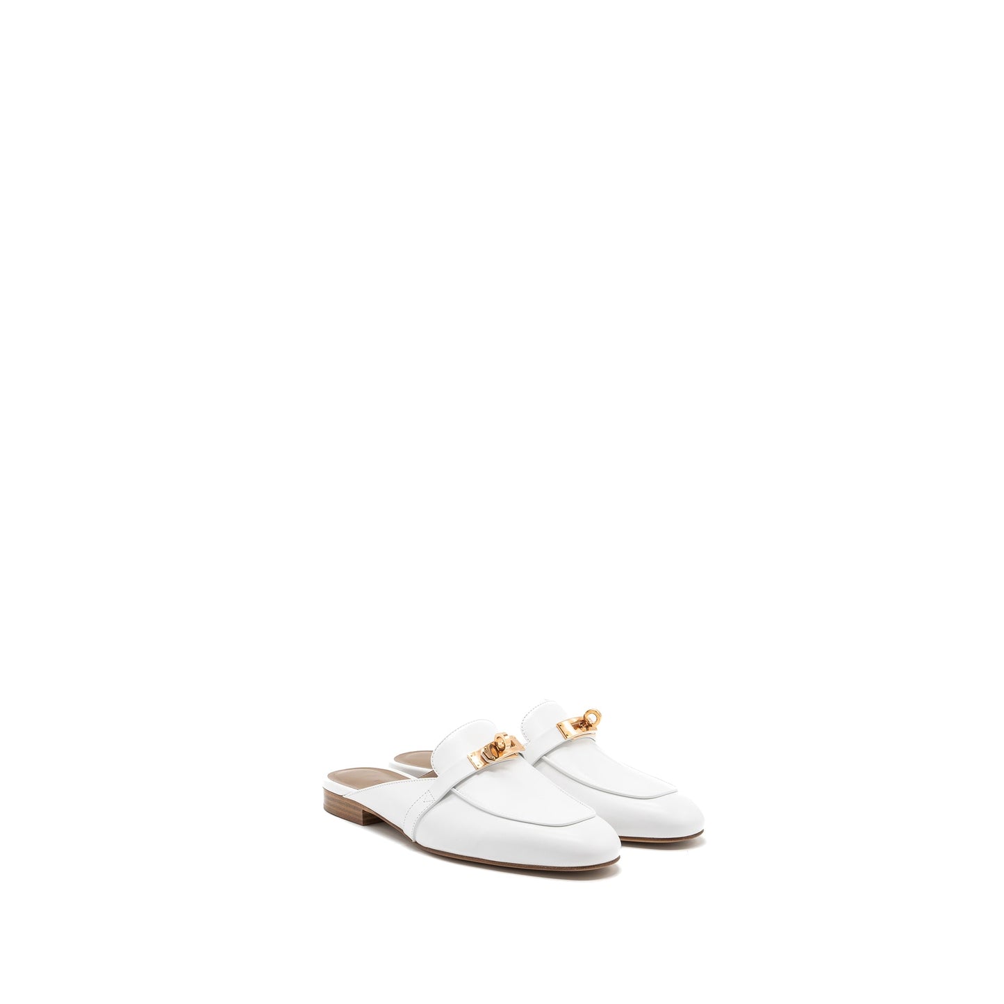 Hermes size36 oz mule calfskin blanc RGHW