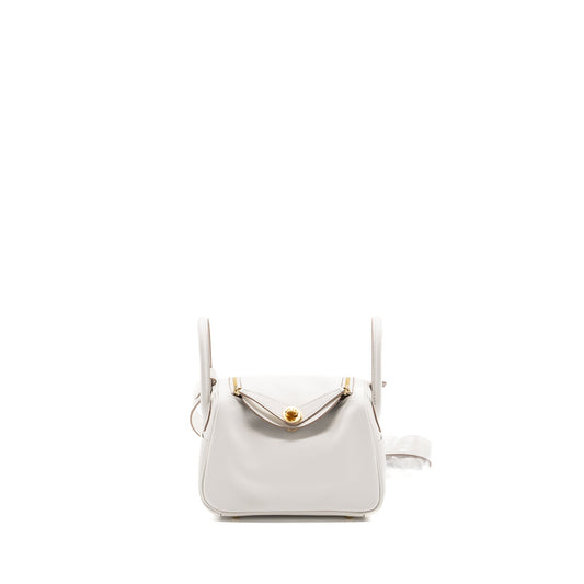 hermes mini lindy swift gris pale / gris Meyer GHW stamp B