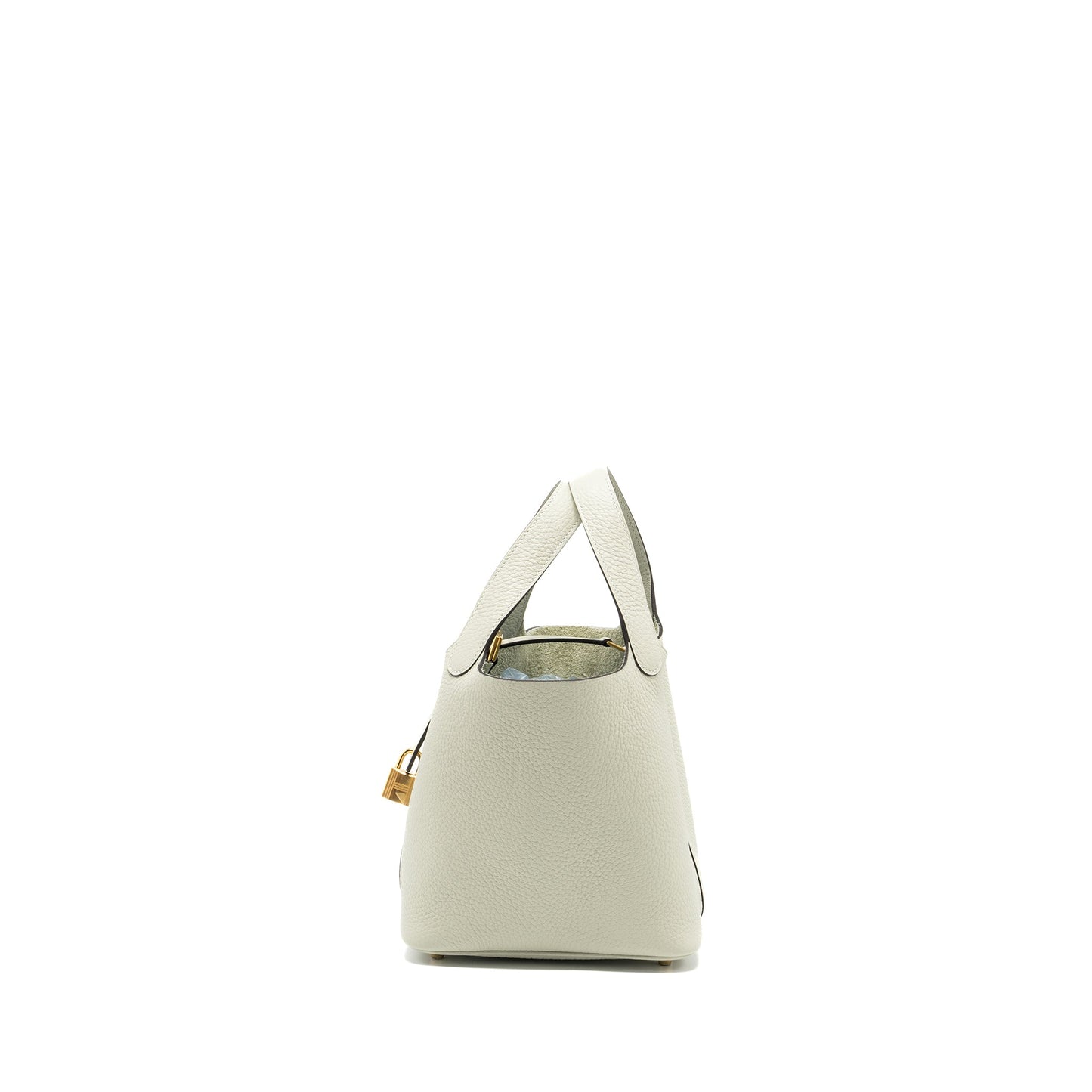 Hermes Picotin 18 Lock Bag Clemence Gris Neve GHW Stamp B