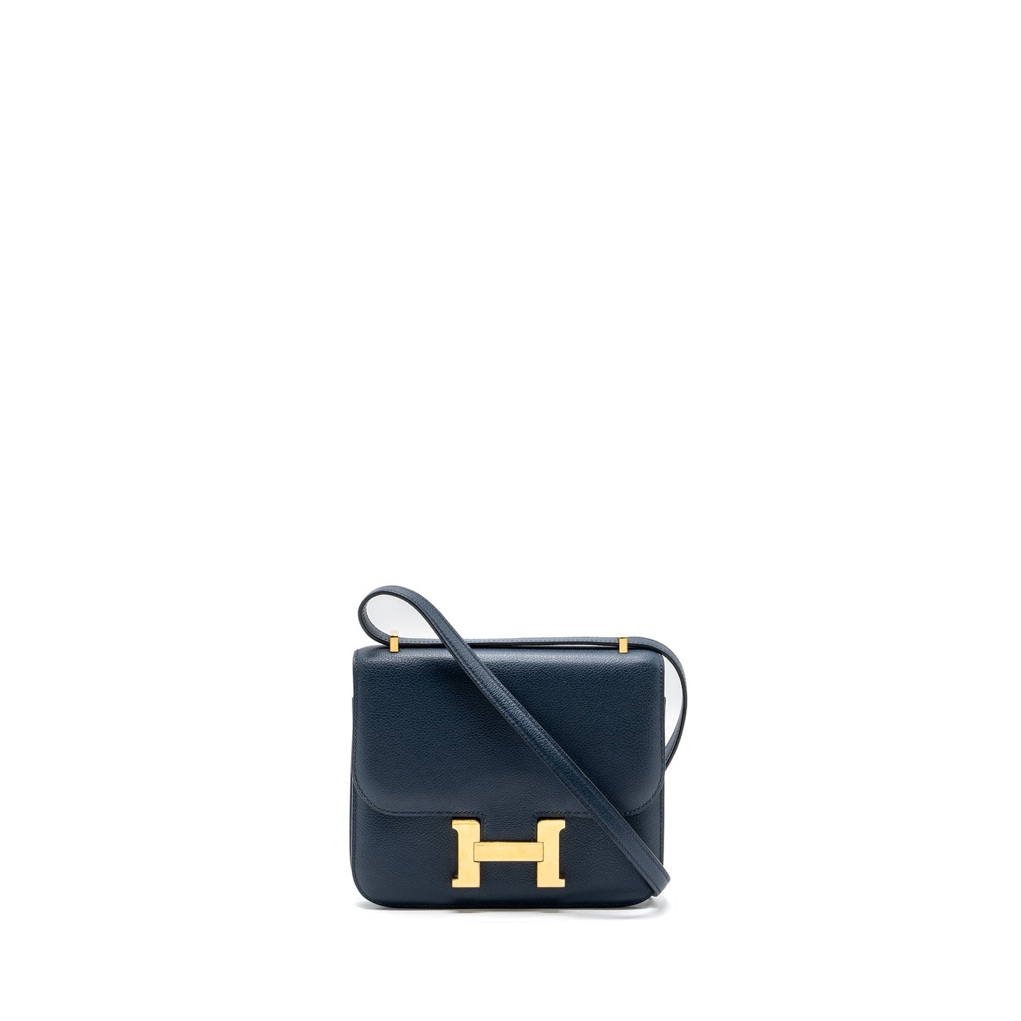 Hermes Mini Constance Evercolor 7L Blue De Malte GHW Stamp C