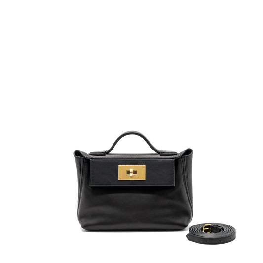 Hermes Mini 24/24 2424-21 bag swift / Volupto black GHW stamp U