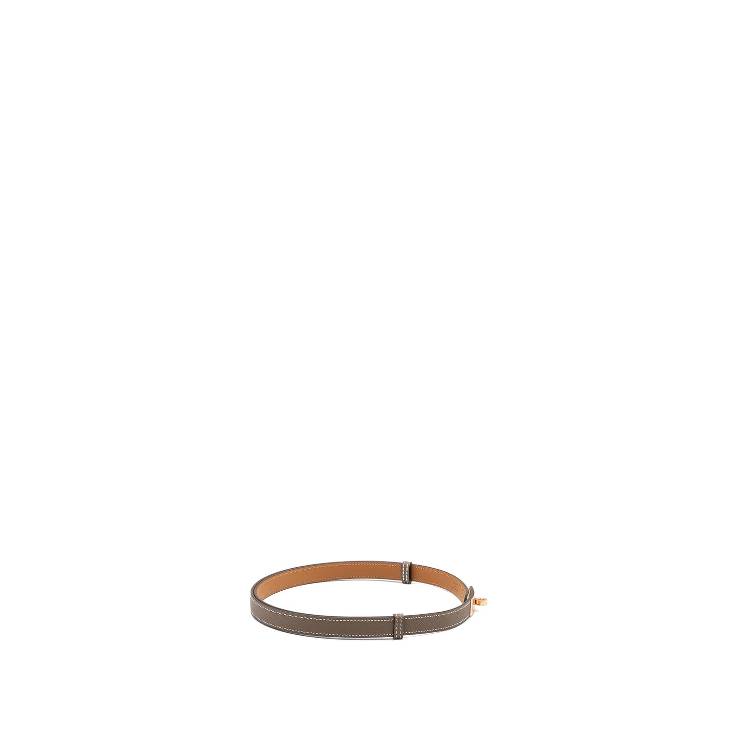 Hermes Kelly 18 Belt Epsom Etoupe RGHW Stamp B