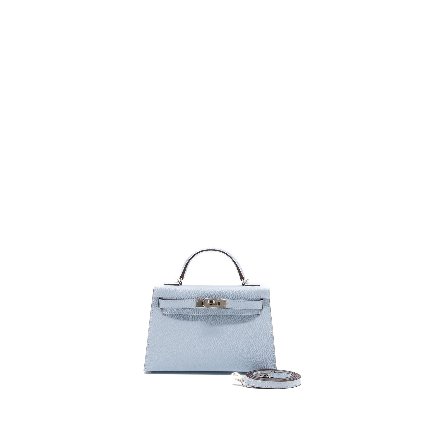 Hermes mini kelly II epsom blue brume SHW stamp Y