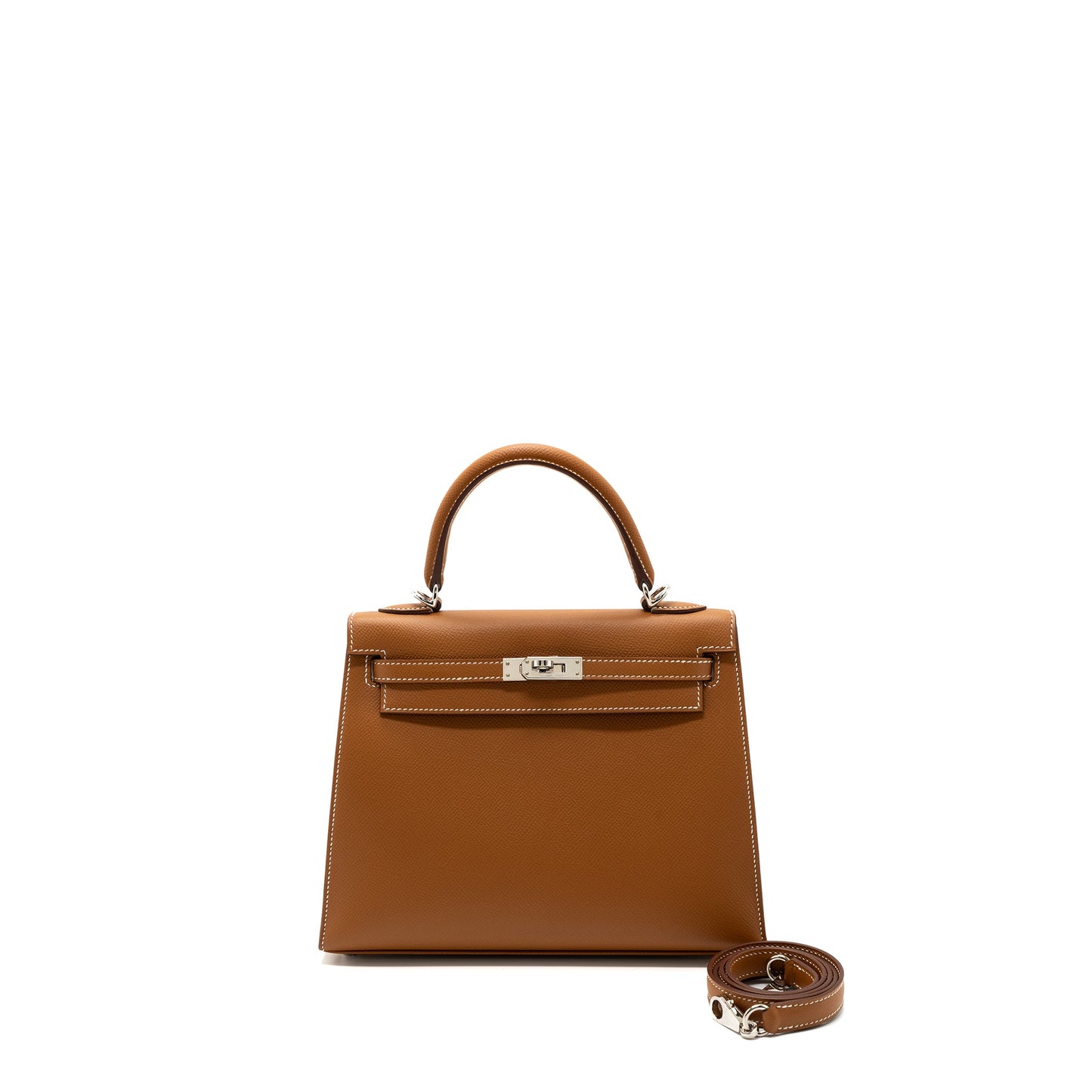 Hermes Kelly 25 Epsom Gold SHW Stamp D