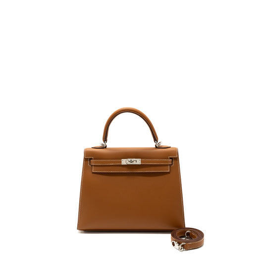Hermes Kelly 25 Epsom Gold SHW Stamp D