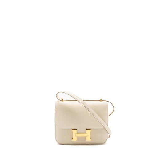 Hermes mini constance Epsom Craie GHW Stamp B