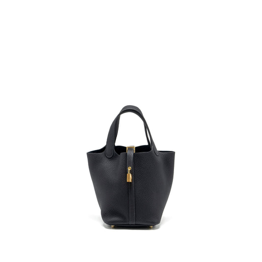 Hermes Picotin 18 Lock Bag Clemence Caban GHW Stamp B