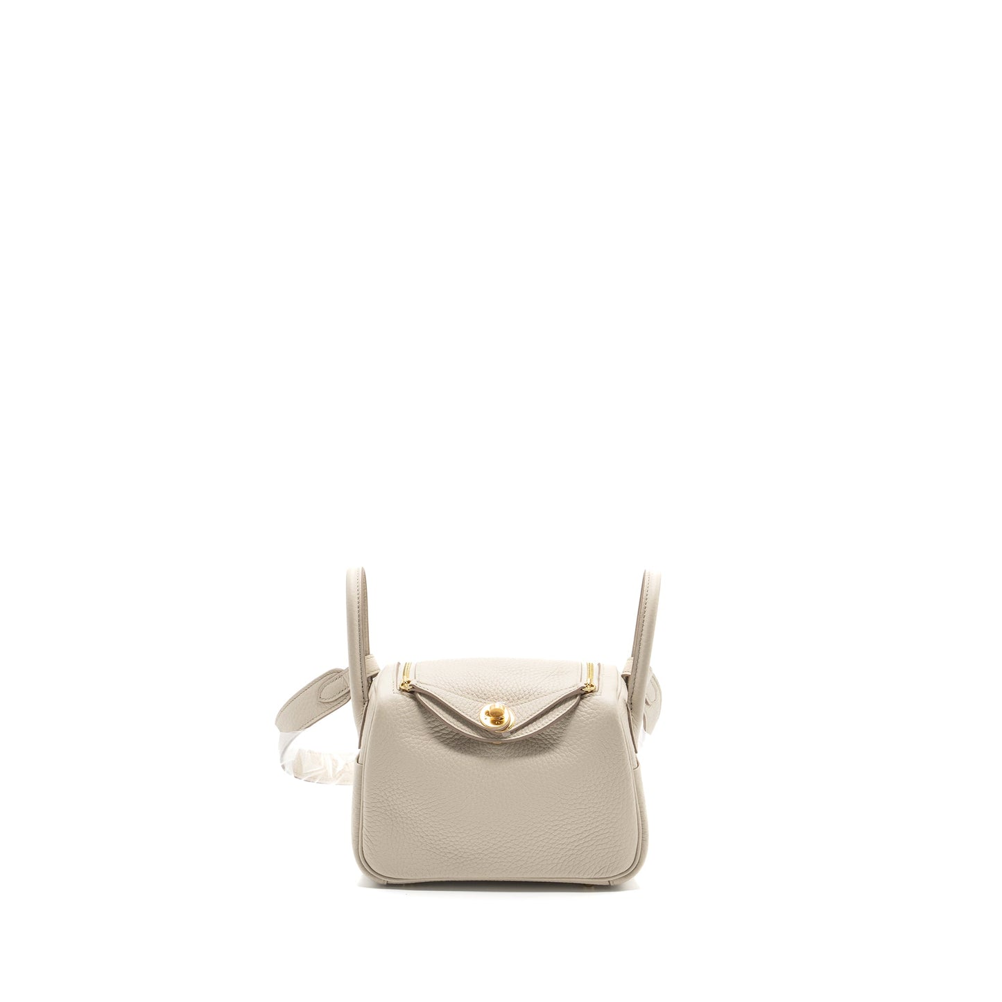 Hermes mini lindy clemence 8L beton GHW stamp U