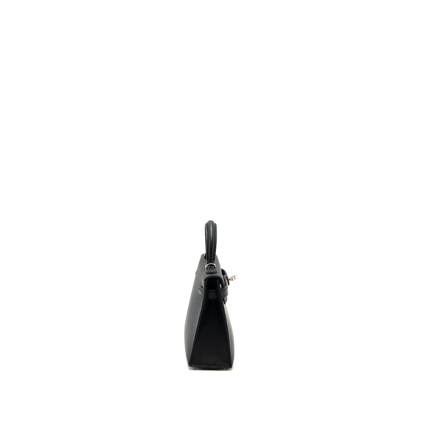 Hermes Mini Kelly Epsom Black SHW Stamp B