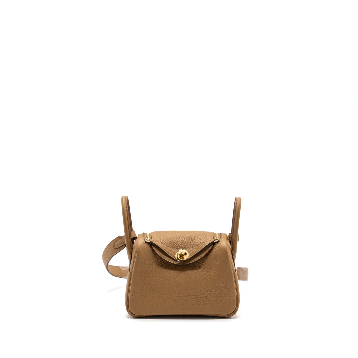 Hermes Mini Lindy Clemence Biscuit GHW Stamp B