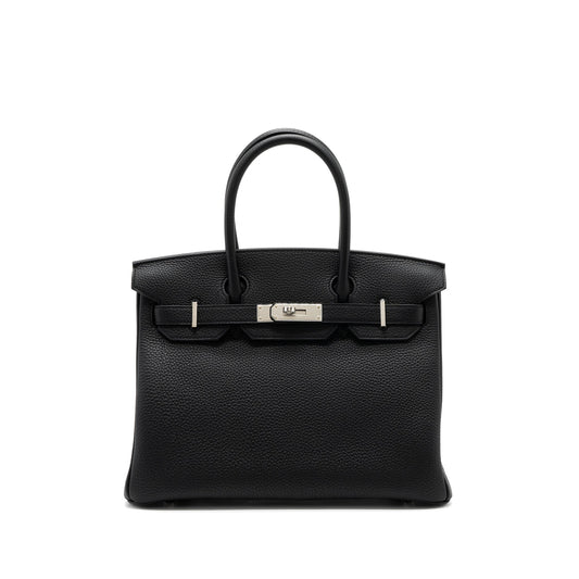 Hermes Birkin 30 Togo Black SHW Stamp U