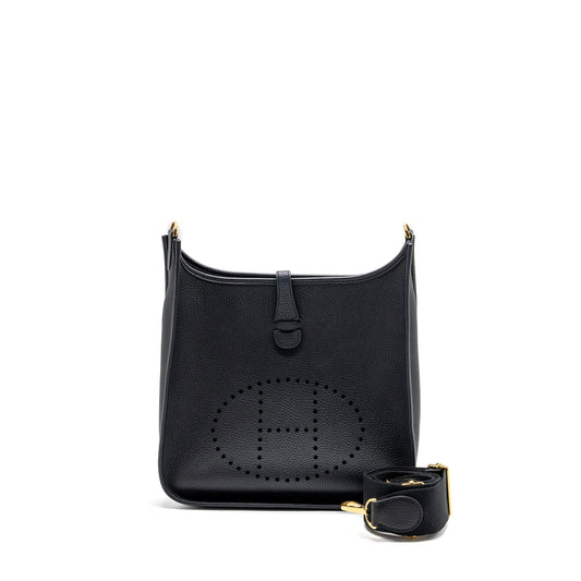 Hermes Evelyne 29 Clemence Black GHW Stamp B