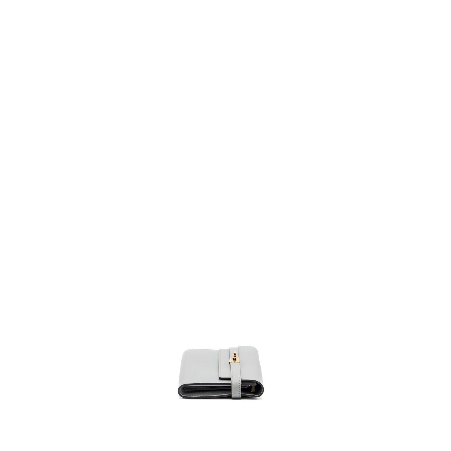 Hermes Kelly Classic Long Wallet Epsom 8U Bleu Glacier GHW Stamp C