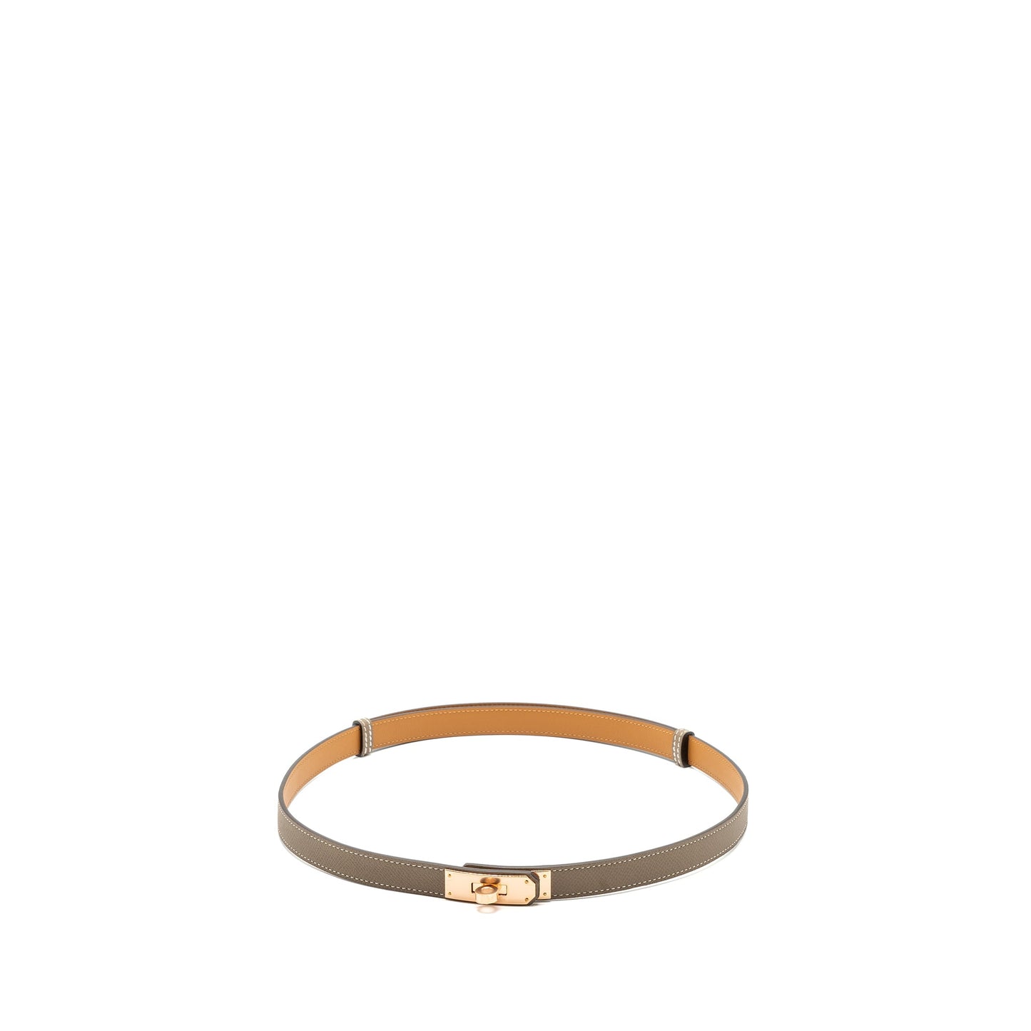 Hermes classic kelly belt epsom etoupe RGHW stamp B