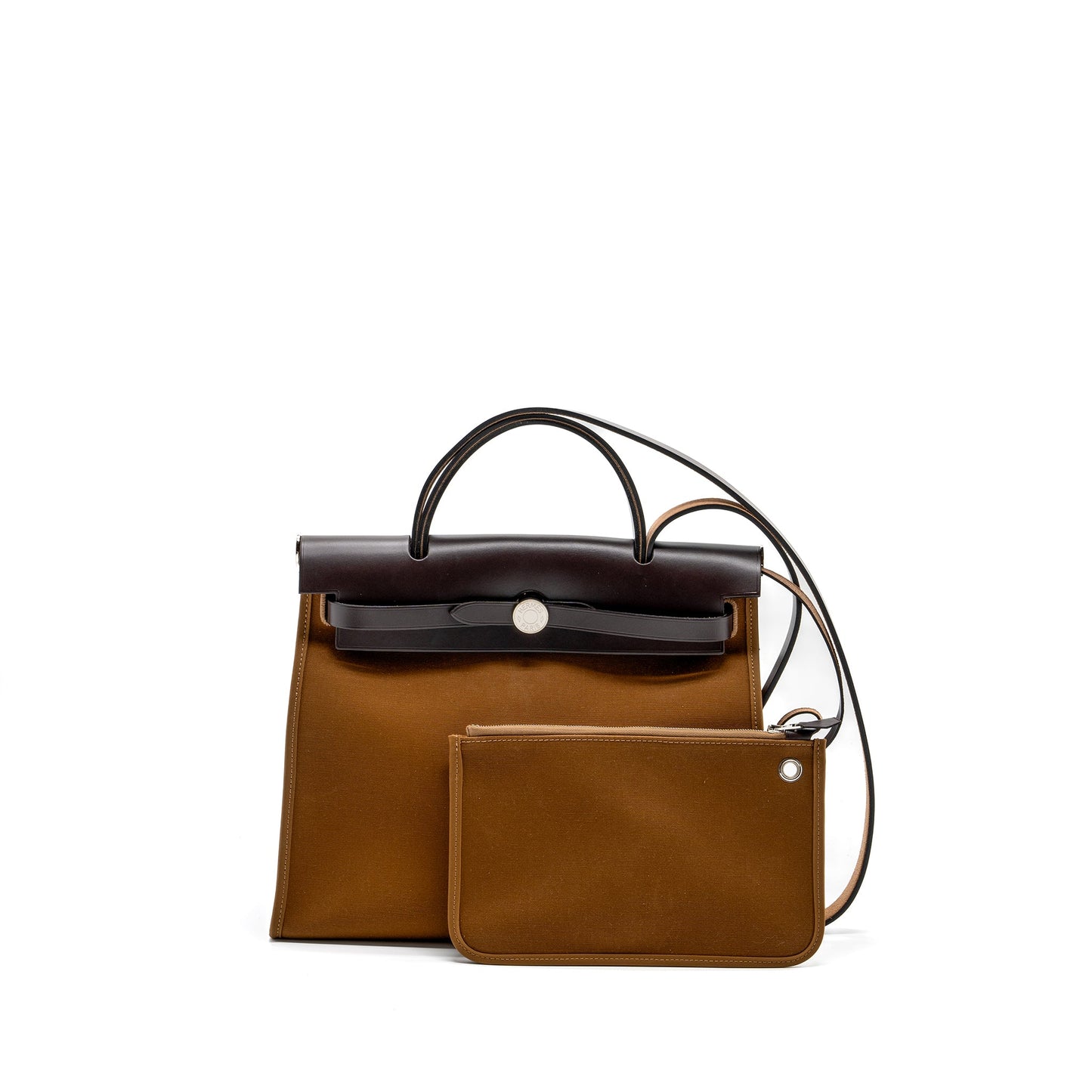 HERMES HERBAG 31 Berline/Vache Hunter Alezan/Ebene SHW STAMP D