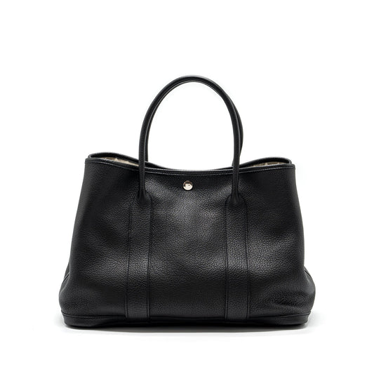 Hermes Garden Party 36 Negonda Black SHW Stamp Square O