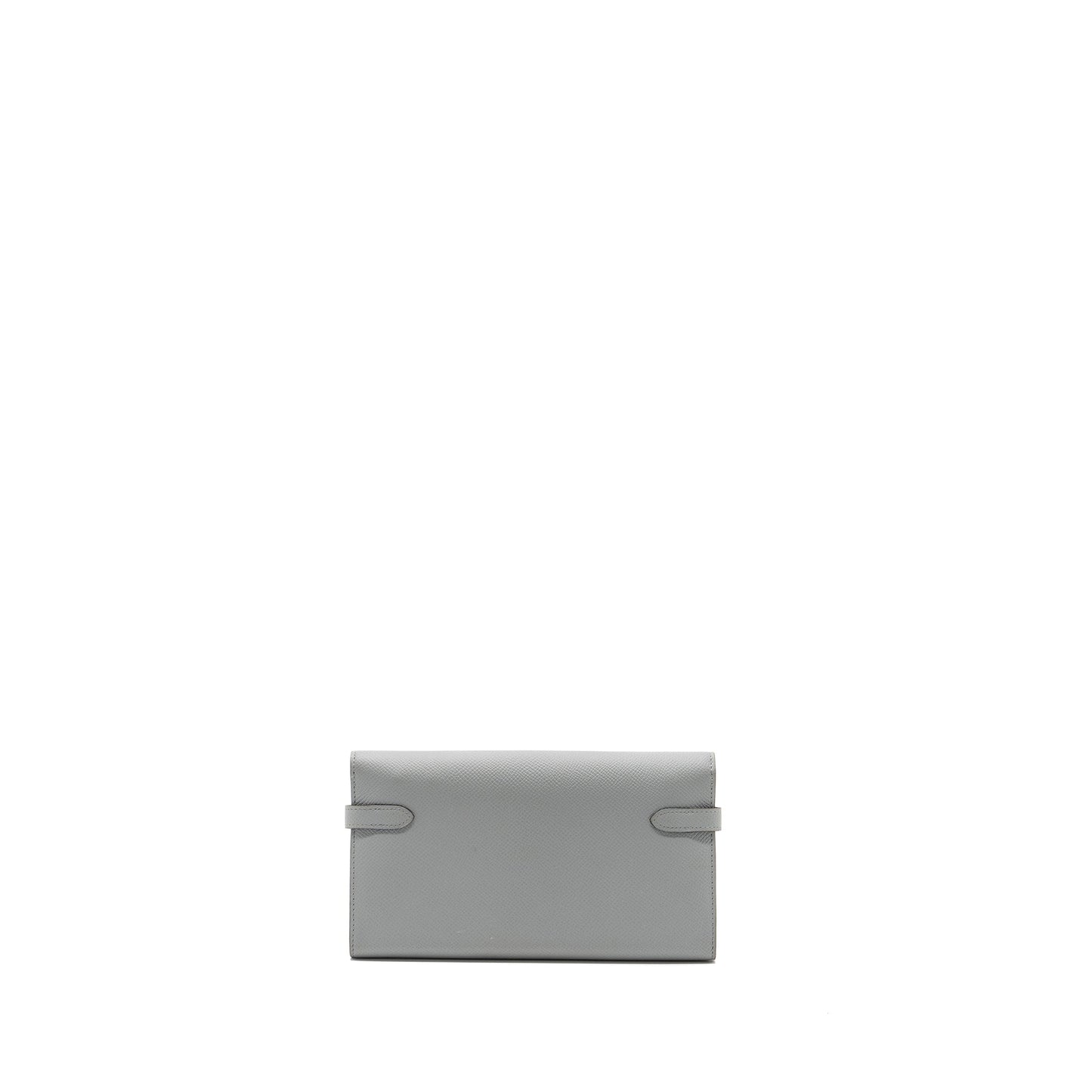Hermes Kelly Classic Long Wallet Epsom 8U Bleu Glacier GHW Stamp C