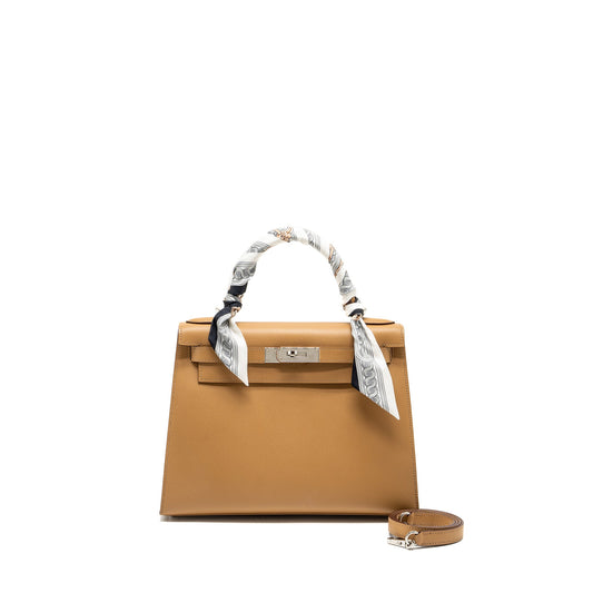 Hermes Kelly 28 Epsom 4B Biscuit SHW Stamp U