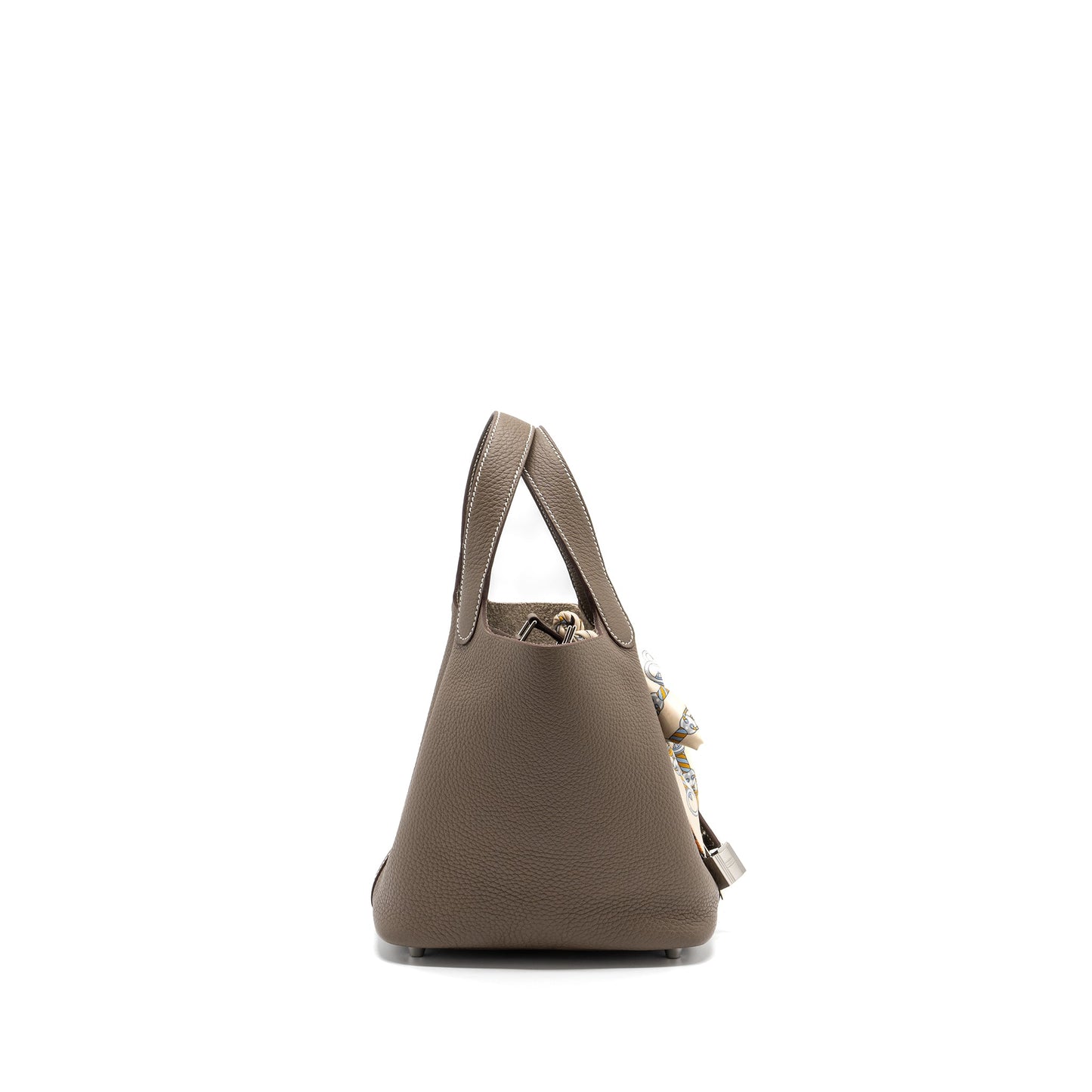 Hermes Picotin 18 Lock Bag Clemence Etoupe SHW Stamp U