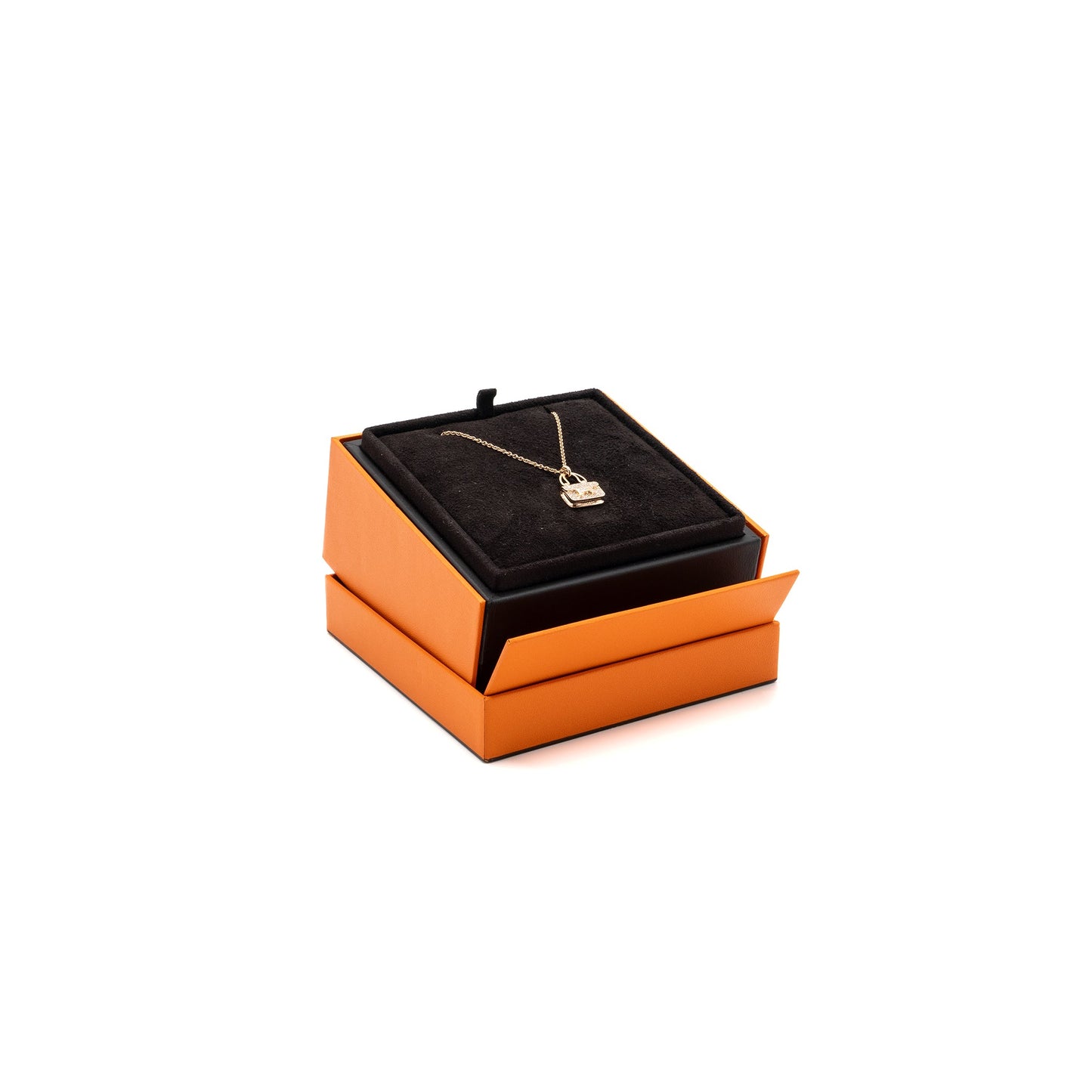 Hermes Amulette Constance pendant rose gold diamonds