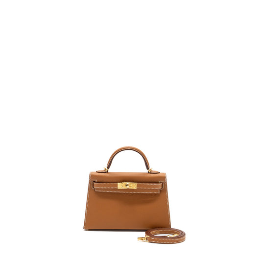Hermes mini kelly II epsom gold GHW stamp B