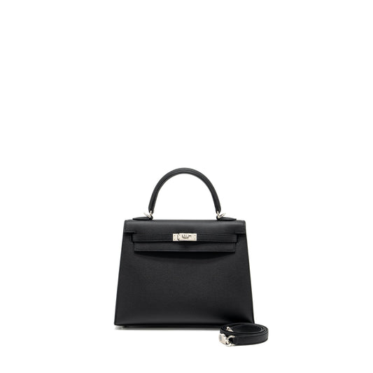 Hermes Kelly 25 Epsom Black SHW Stamp B