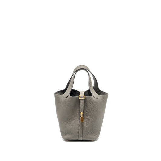 Hermes Picotin 18 Lock Bag Clemence 0L Girs Meyer GHW Stamp U