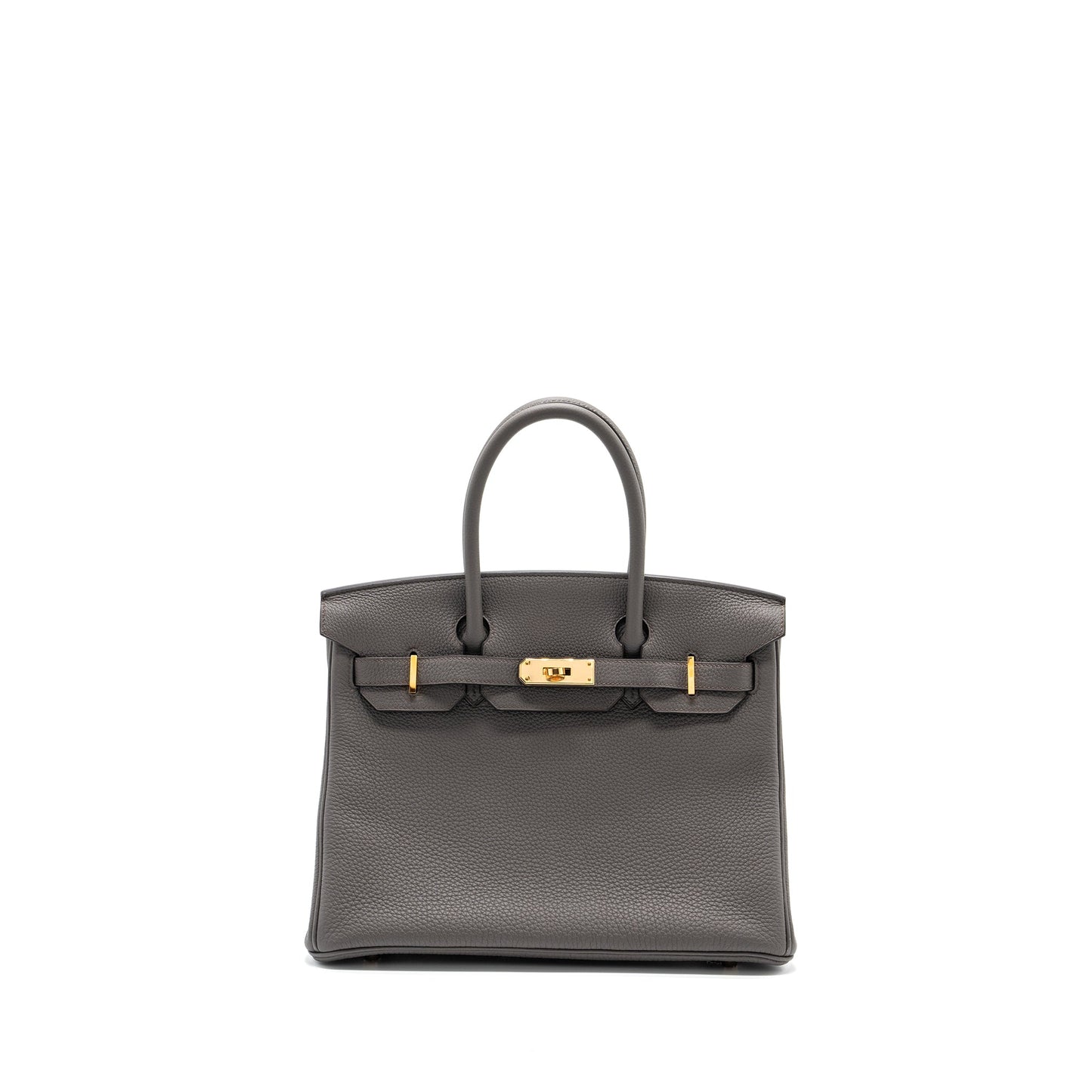 Hermes birkin 30 togo leather gris etain RGHW Stamp D
