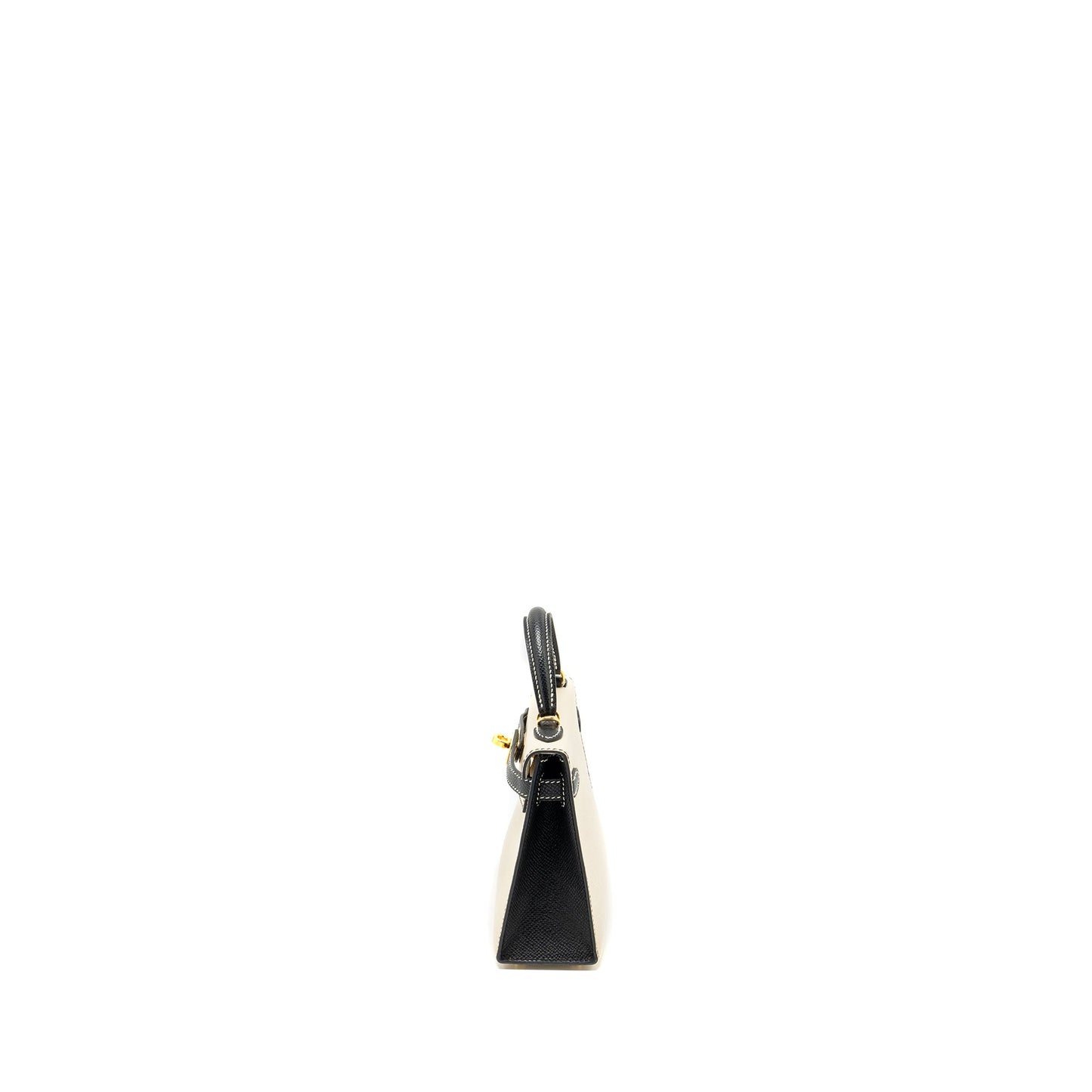 Hermes Mini Kelly Special Order Epsom Nata/Black GHW Stamp U