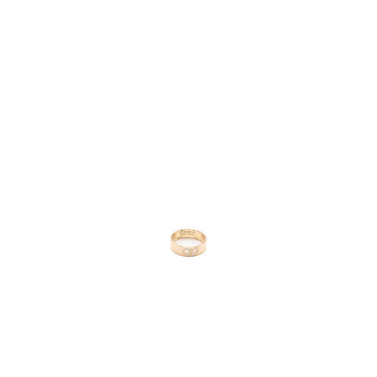 Hermes SIze 55 H D’ancre Ring Small Model Rose Gold Diamonds