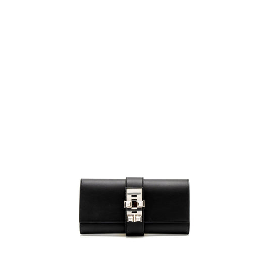 HERMES POCHETTE MEDOR 23 SWIFT BLACK SHW stamp X