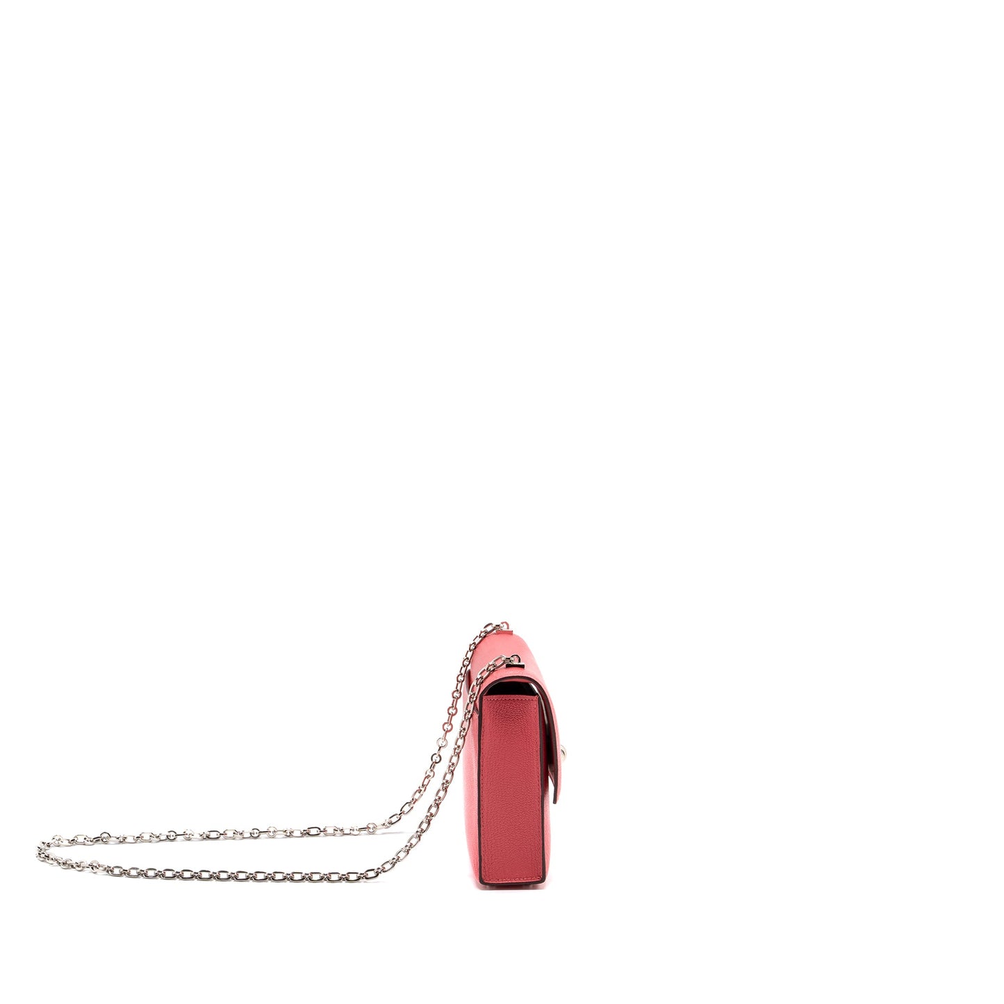 Hermes Mini Verrou Chèvre Mysore Rose Lipstick SHW Stmap C