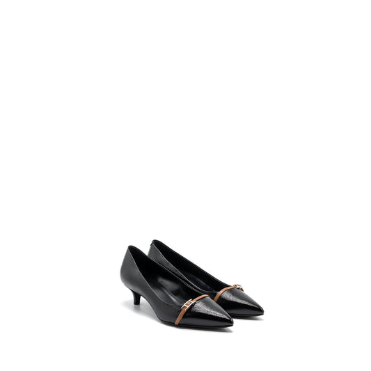 Hermes Size 36 Lauren Pumps Leather Black SHW