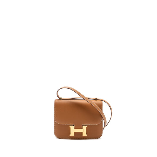 Hermes Mini Constance Epsom Gold GHW Stamp B (new version)