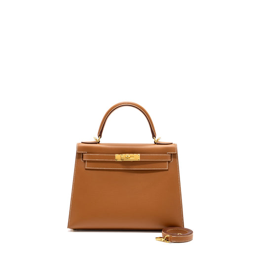 Hermes Kelly 28 Sellier Epsom Gold GHW Stamp Z